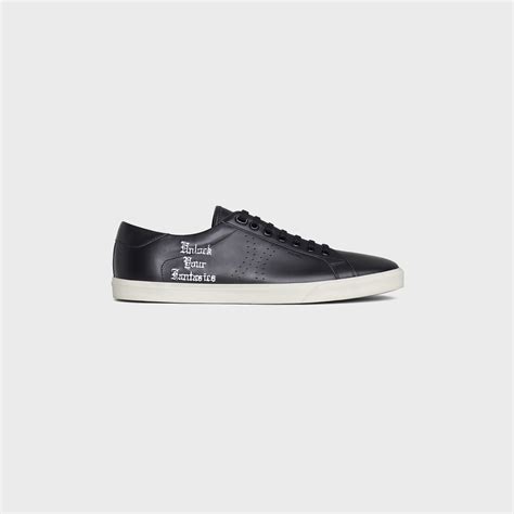 celine triomphe low lace up sneaker in calfskin|Celine.